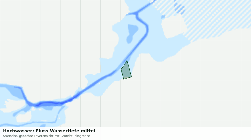 Statische Kartenansicht: Hochwasser: Fluss-Wassertiefe mittel