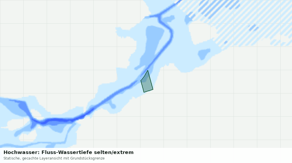 Statische Kartenansicht: Hochwasser: Fluss-Wassertiefe selten/extrem
