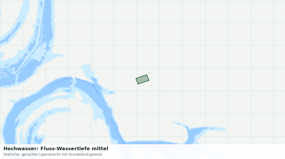 Statische Kartenansicht: Hochwasser: Fluss-Wassertiefe mittel