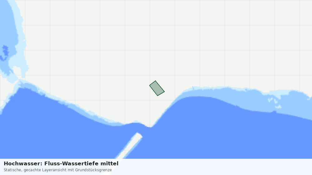 Statische Kartenansicht: Hochwasser: Fluss-Wassertiefe mittel
