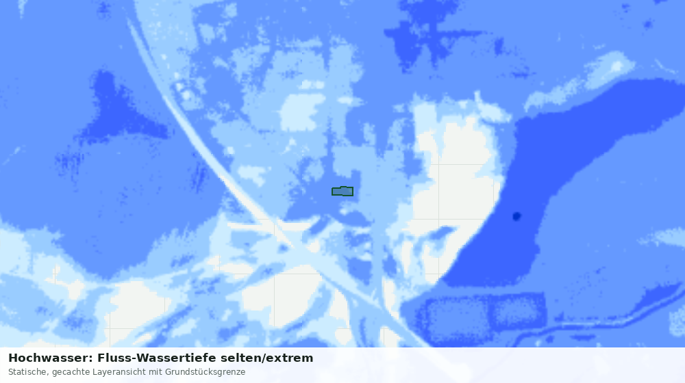 Statische Kartenansicht: Hochwasser: Fluss-Wassertiefe selten/extrem