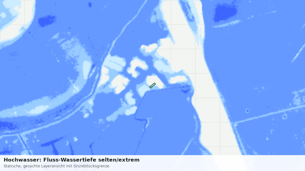 Statische Kartenansicht: Hochwasser: Fluss-Wassertiefe selten/extrem
