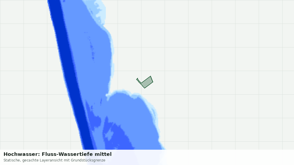 Statische Kartenansicht: Hochwasser: Fluss-Wassertiefe mittel