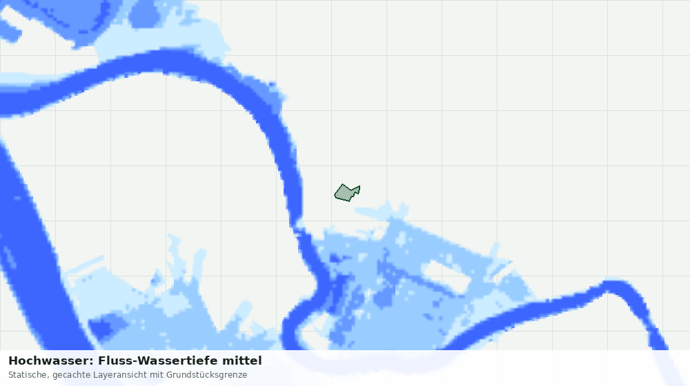 Statische Kartenansicht: Hochwasser: Fluss-Wassertiefe mittel
