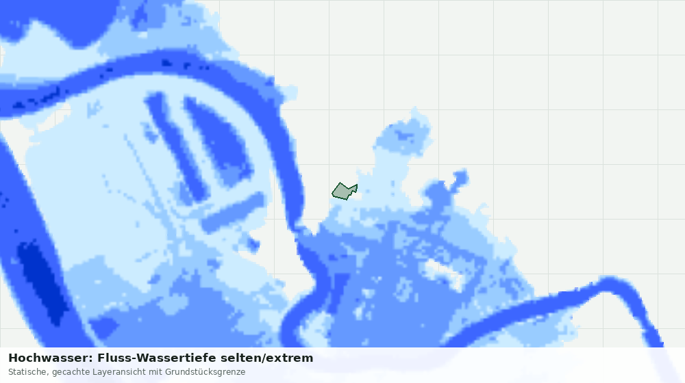 Statische Kartenansicht: Hochwasser: Fluss-Wassertiefe selten/extrem