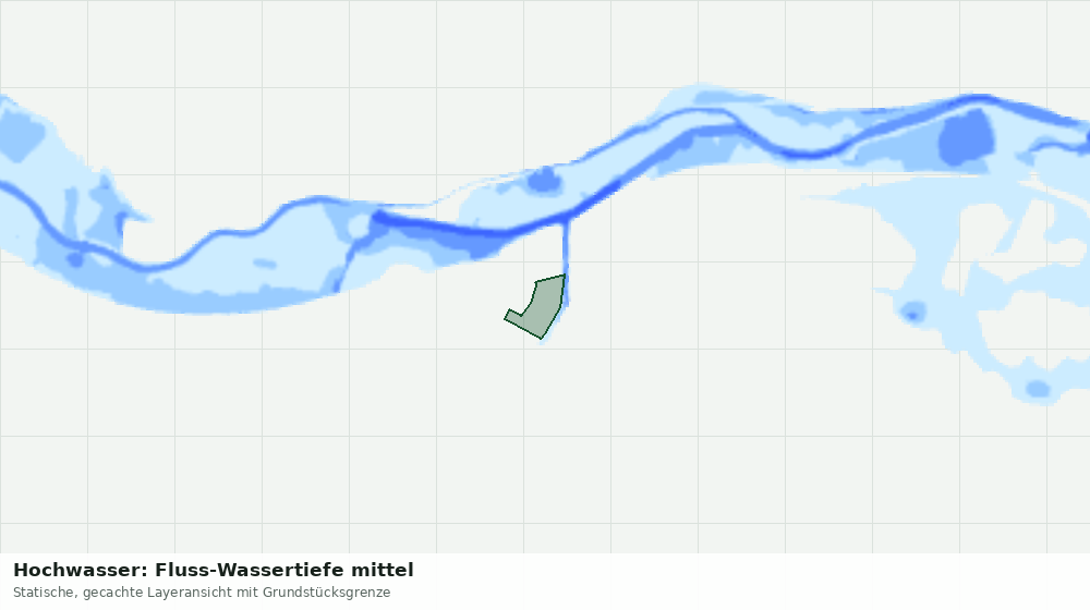 Statische Kartenansicht: Hochwasser: Fluss-Wassertiefe mittel