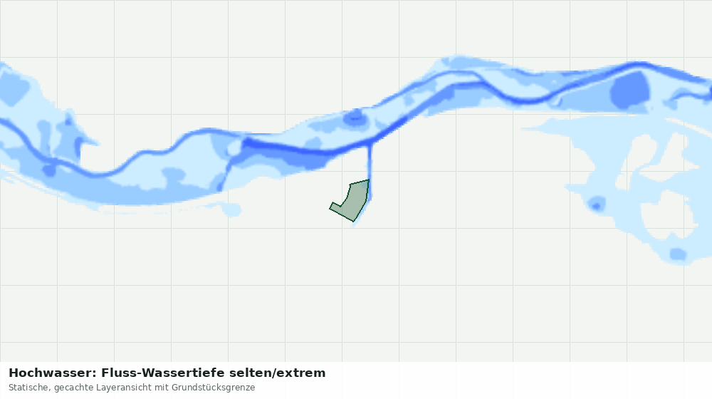 Statische Kartenansicht: Hochwasser: Fluss-Wassertiefe selten/extrem
