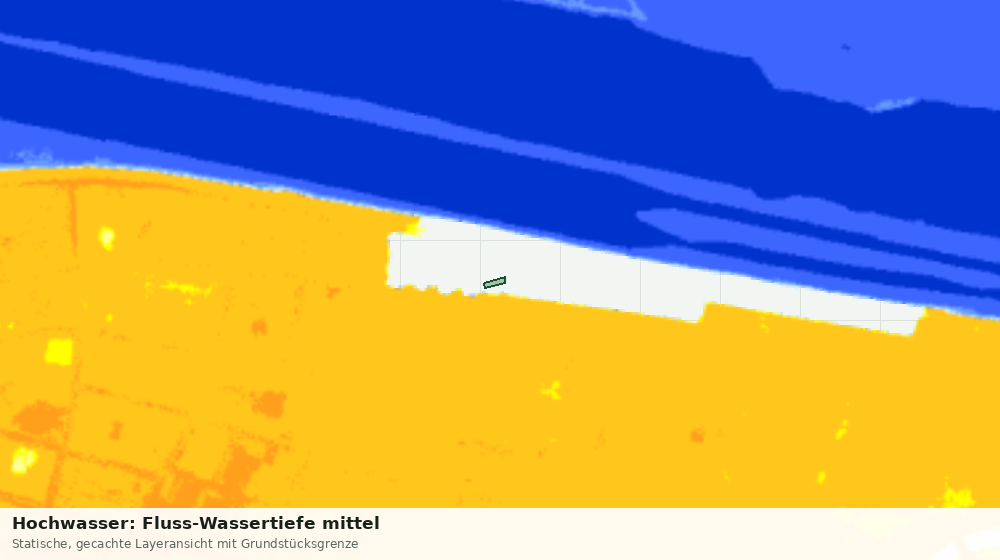 Statische Kartenansicht: Hochwasser: Fluss-Wassertiefe mittel