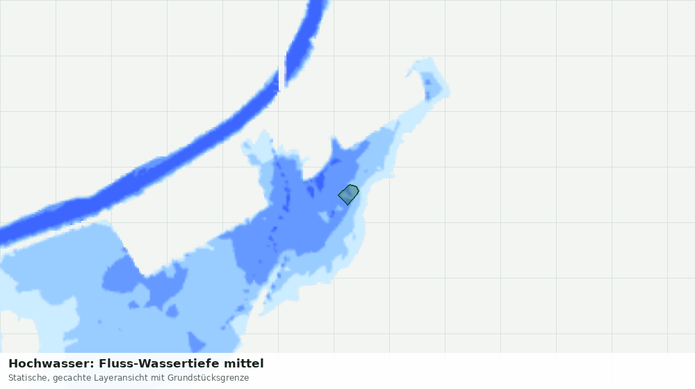 Statische Kartenansicht: Hochwasser: Fluss-Wassertiefe mittel