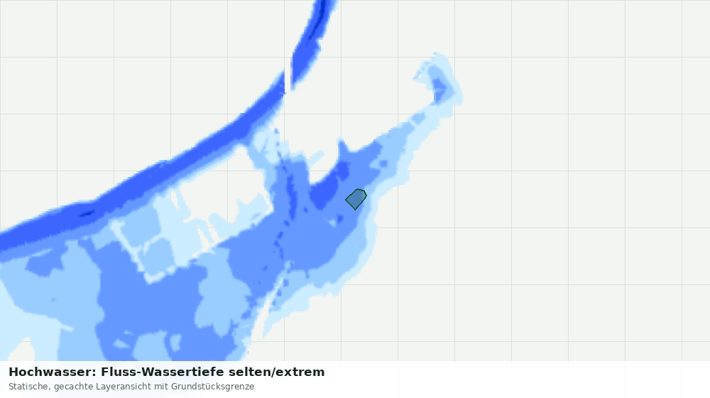 Statische Kartenansicht: Hochwasser: Fluss-Wassertiefe selten/extrem