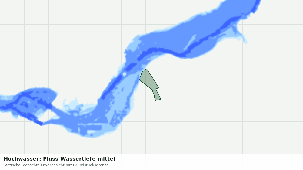 Statische Kartenansicht: Hochwasser: Fluss-Wassertiefe mittel