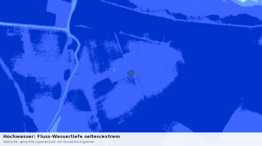 Statische Kartenansicht: Hochwasser: Fluss-Wassertiefe selten/extrem