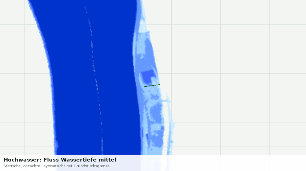 Statische Kartenansicht: Hochwasser: Fluss-Wassertiefe mittel