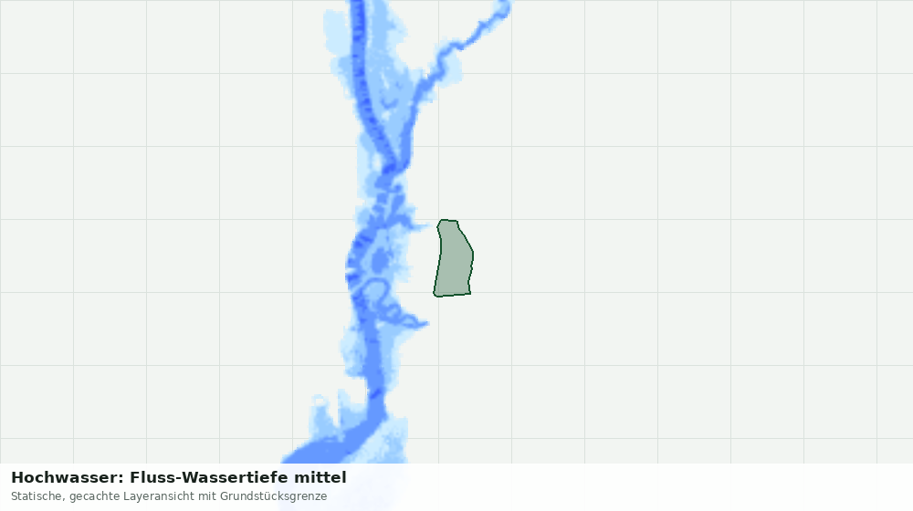 Statische Kartenansicht: Hochwasser: Fluss-Wassertiefe mittel