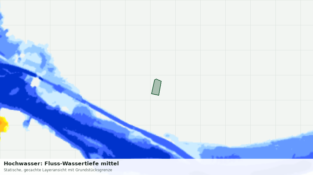 Statische Kartenansicht: Hochwasser: Fluss-Wassertiefe mittel