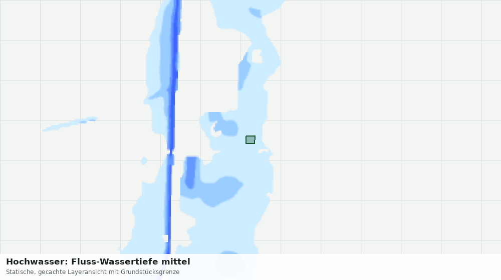 Statische Kartenansicht: Hochwasser: Fluss-Wassertiefe mittel
