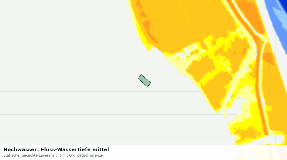 Statische Kartenansicht: Hochwasser: Fluss-Wassertiefe mittel
