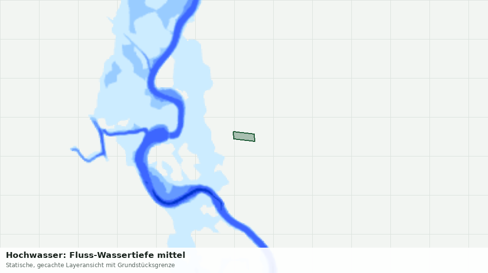 Statische Kartenansicht: Hochwasser: Fluss-Wassertiefe mittel