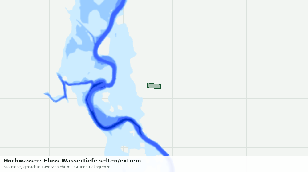 Statische Kartenansicht: Hochwasser: Fluss-Wassertiefe selten/extrem