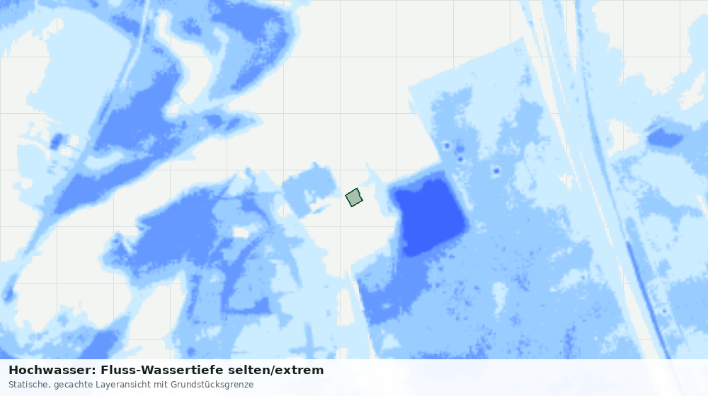 Statische Kartenansicht: Hochwasser: Fluss-Wassertiefe selten/extrem
