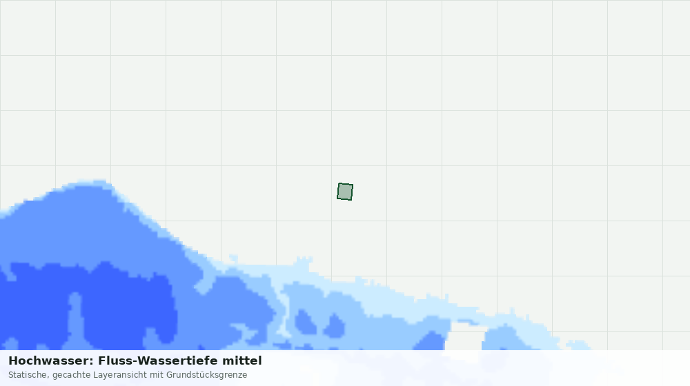 Statische Kartenansicht: Hochwasser: Fluss-Wassertiefe mittel