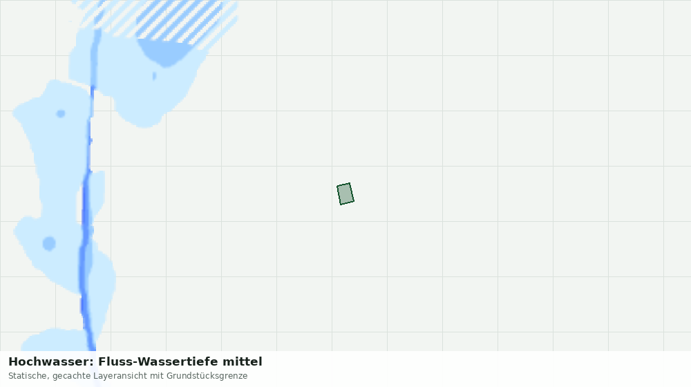 Statische Kartenansicht: Hochwasser: Fluss-Wassertiefe mittel