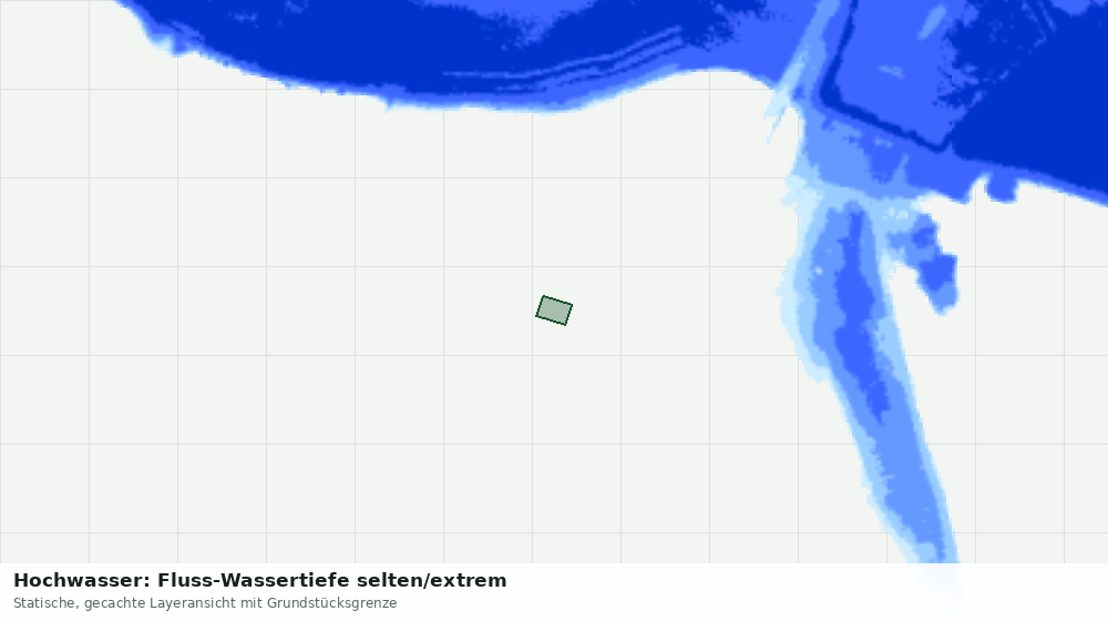 Statische Kartenansicht: Hochwasser: Fluss-Wassertiefe selten/extrem