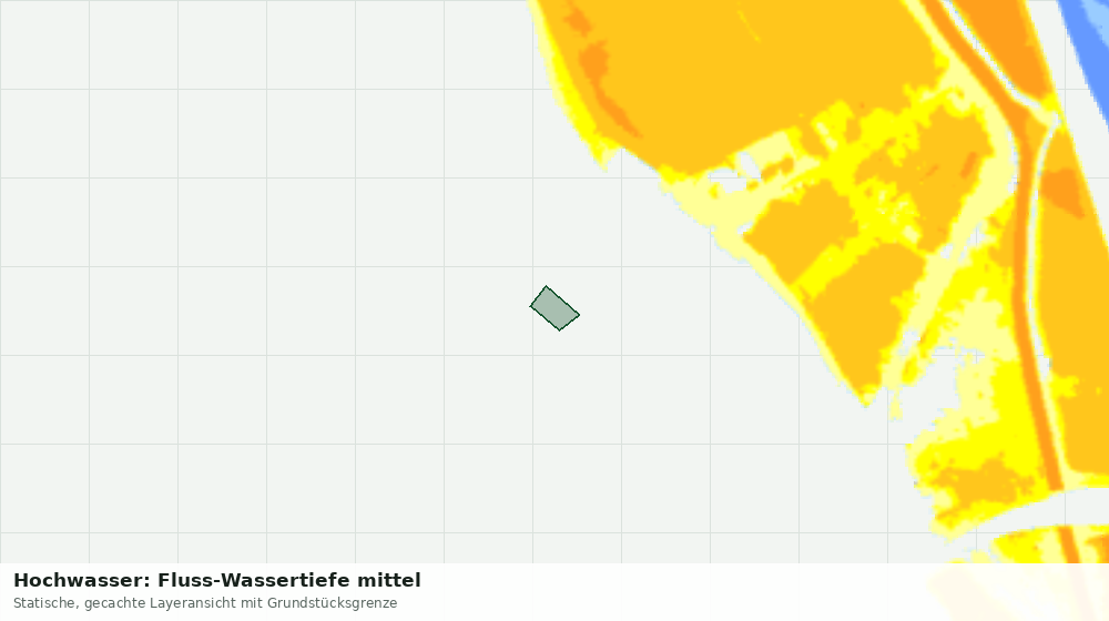 Statische Kartenansicht: Hochwasser: Fluss-Wassertiefe mittel