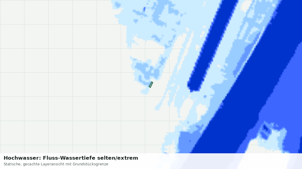 Statische Kartenansicht: Hochwasser: Fluss-Wassertiefe selten/extrem