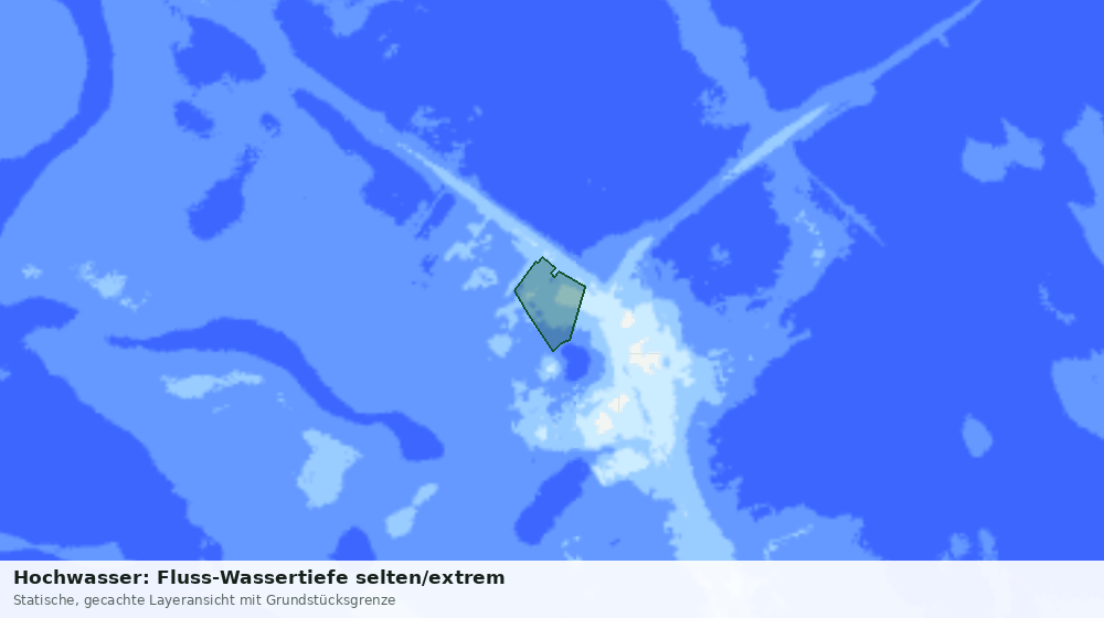 Statische Kartenansicht: Hochwasser: Fluss-Wassertiefe selten/extrem