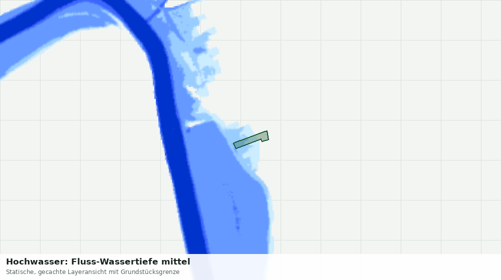 Statische Kartenansicht: Hochwasser: Fluss-Wassertiefe mittel