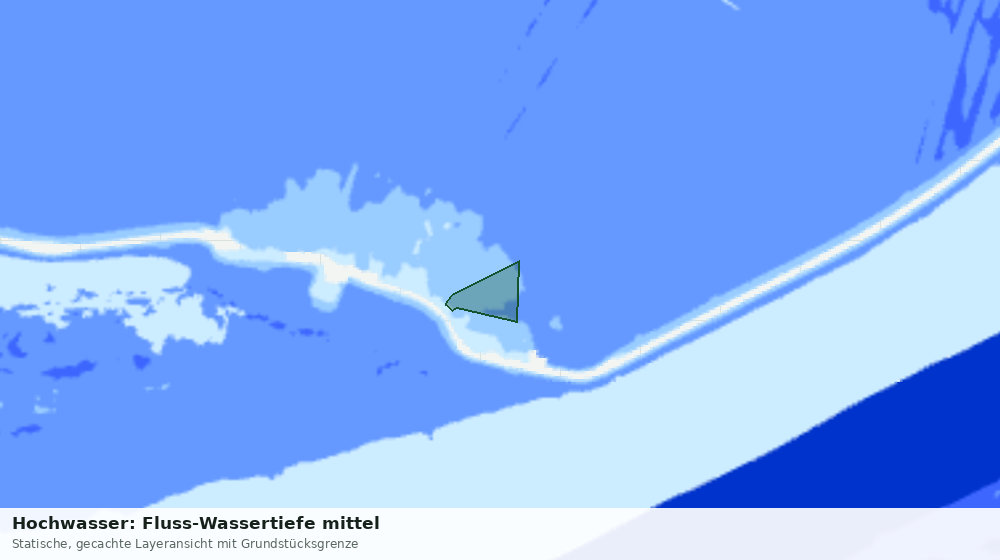 Statische Kartenansicht: Hochwasser: Fluss-Wassertiefe mittel