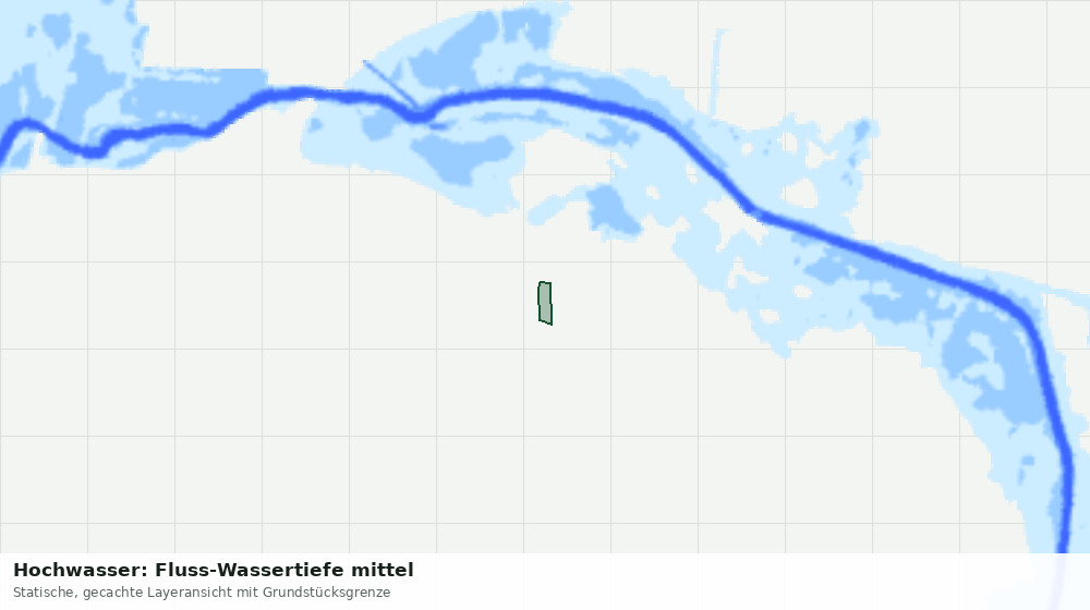 Statische Kartenansicht: Hochwasser: Fluss-Wassertiefe mittel