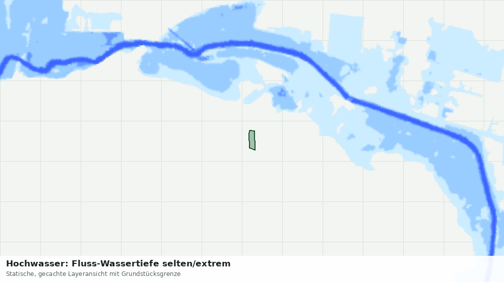 Statische Kartenansicht: Hochwasser: Fluss-Wassertiefe selten/extrem