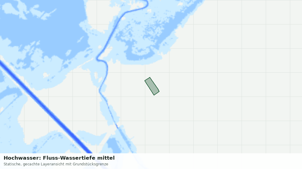 Statische Kartenansicht: Hochwasser: Fluss-Wassertiefe mittel