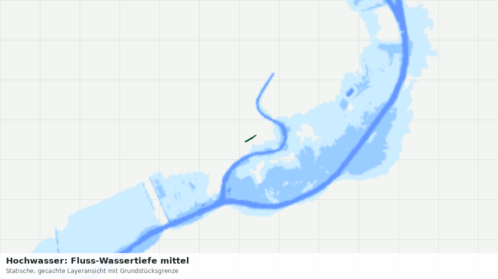 Statische Kartenansicht: Hochwasser: Fluss-Wassertiefe mittel