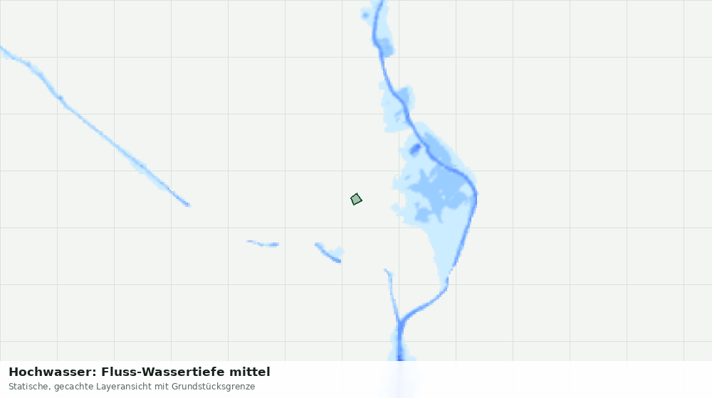 Statische Kartenansicht: Hochwasser: Fluss-Wassertiefe mittel
