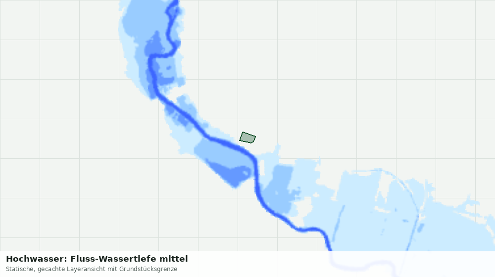 Statische Kartenansicht: Hochwasser: Fluss-Wassertiefe mittel
