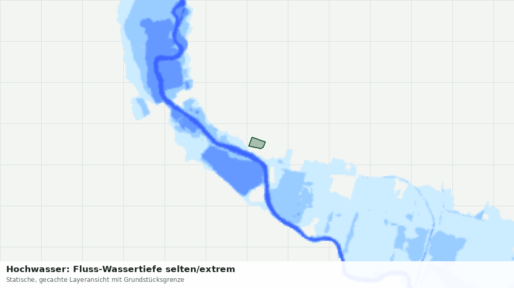 Statische Kartenansicht: Hochwasser: Fluss-Wassertiefe selten/extrem