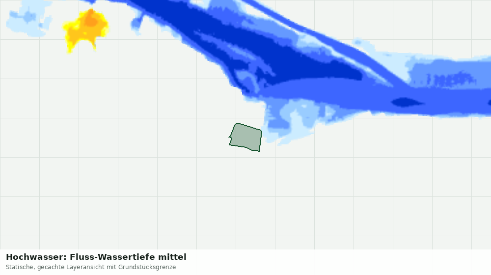 Statische Kartenansicht: Hochwasser: Fluss-Wassertiefe mittel