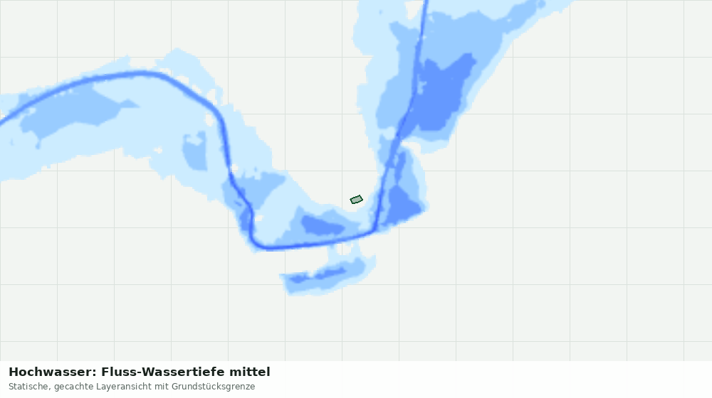 Statische Kartenansicht: Hochwasser: Fluss-Wassertiefe mittel