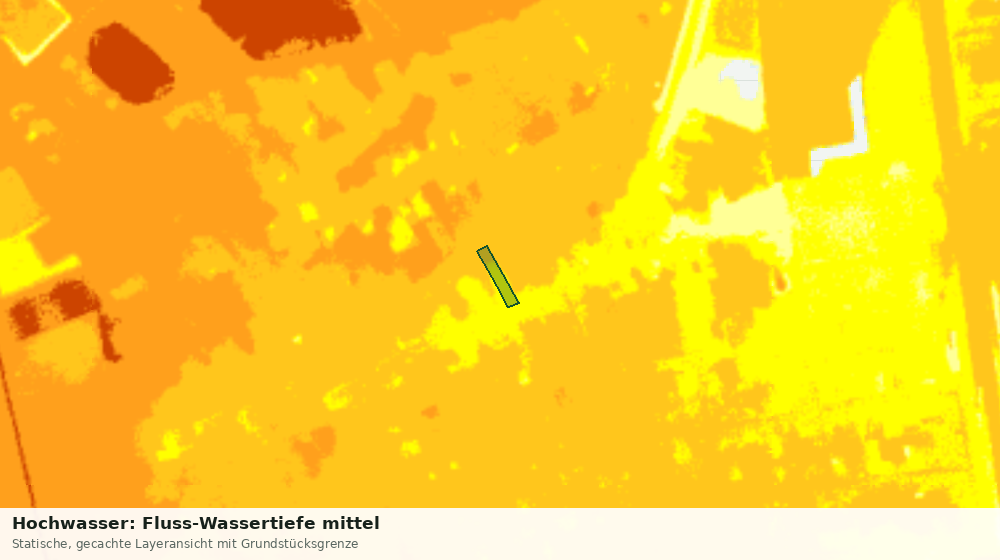 Statische Kartenansicht: Hochwasser: Fluss-Wassertiefe mittel