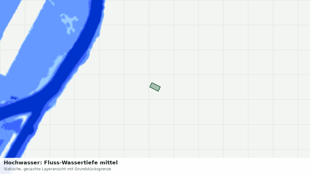 Statische Kartenansicht: Hochwasser: Fluss-Wassertiefe mittel