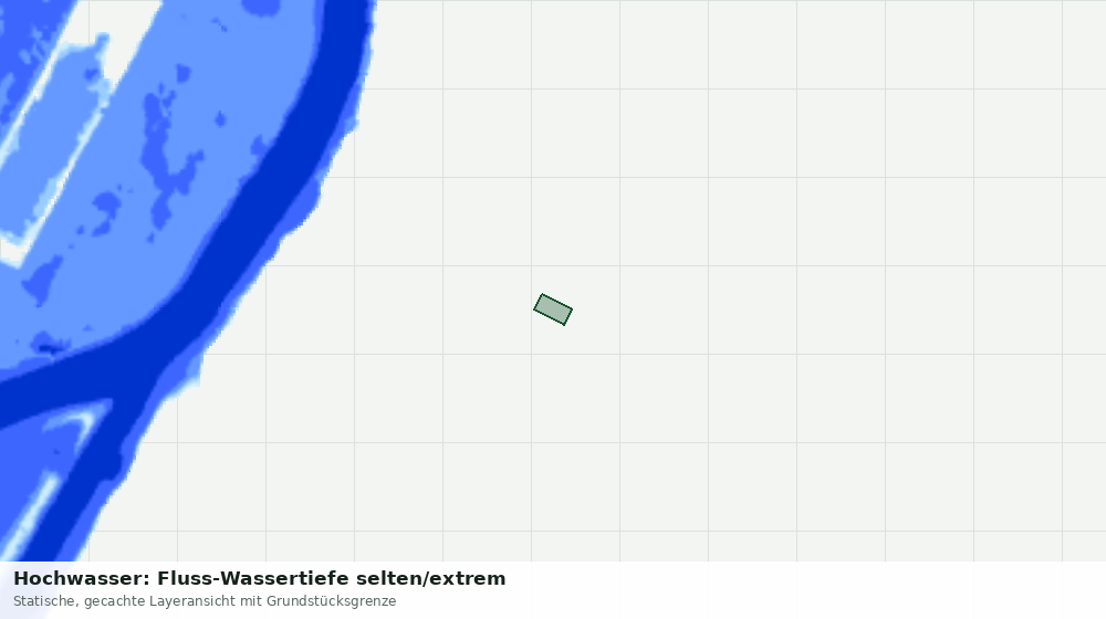 Statische Kartenansicht: Hochwasser: Fluss-Wassertiefe selten/extrem