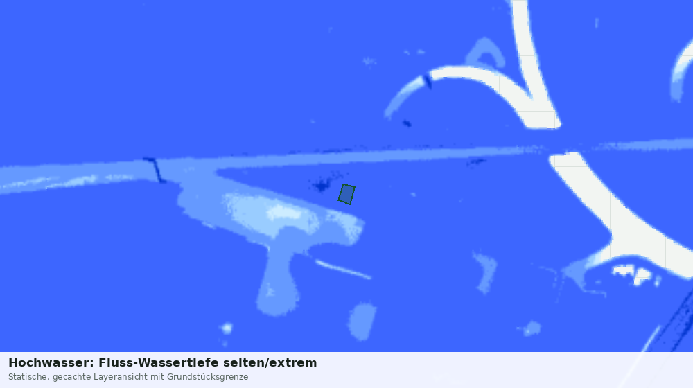 Statische Kartenansicht: Hochwasser: Fluss-Wassertiefe selten/extrem
