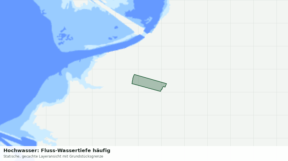 Statische Kartenansicht: Hochwasser: Fluss-Wassertiefe häufig