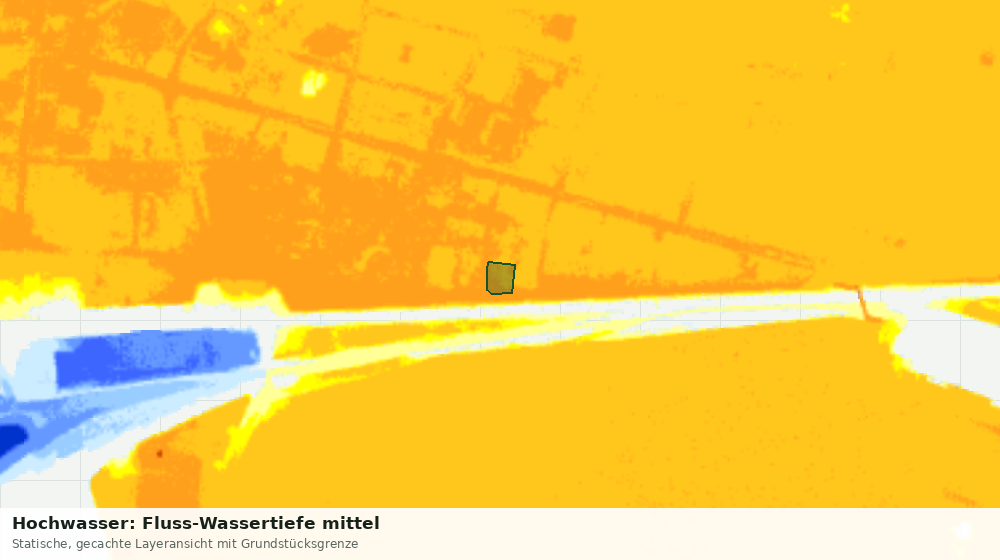 Statische Kartenansicht: Hochwasser: Fluss-Wassertiefe mittel