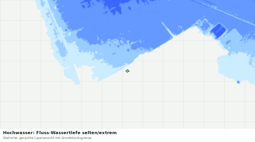 Statische Kartenansicht: Hochwasser: Fluss-Wassertiefe selten/extrem