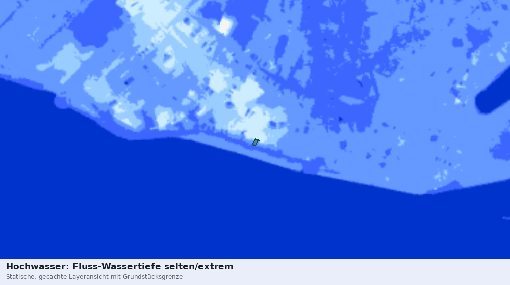 Statische Kartenansicht: Hochwasser: Fluss-Wassertiefe selten/extrem