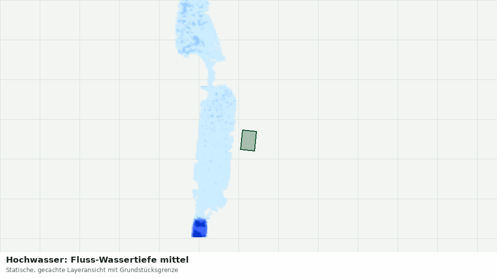 Statische Kartenansicht: Hochwasser: Fluss-Wassertiefe mittel